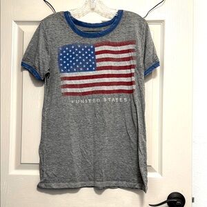 249.  LOL Vintage Gray T-Shirt with American Flag Size L